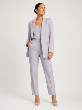 Lafayette 148 10 Lavender Blazer Pantsuit Designer Luxury Professional Office